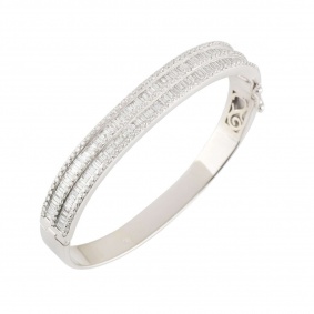 White Gold Diamond Bangle